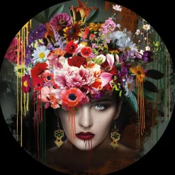 Acrylglasbild WOMAN & FLOWERS