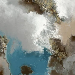 Aludibondbild BLUE BROWN GOLD