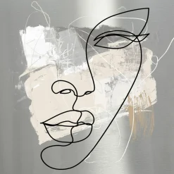 Aludibondbild FACE LINES VI