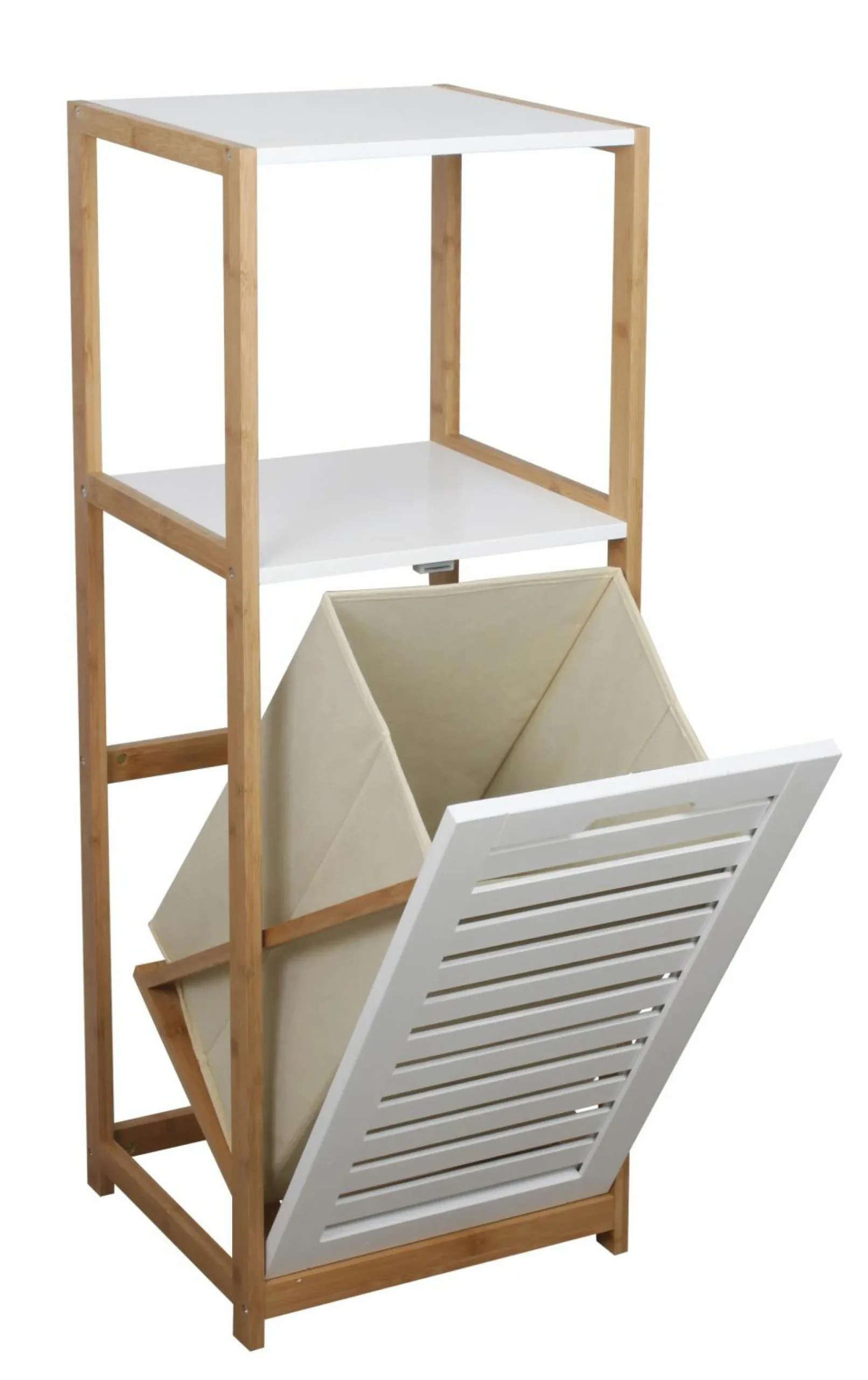 Badregal mit Wäschesammler