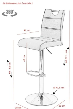 Barhocker MIRANDA H 2er Set