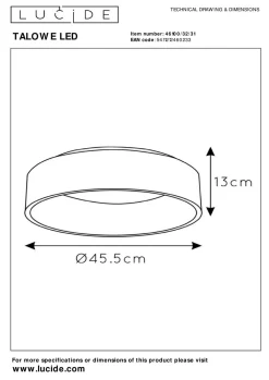 Deckenleuchte TALOWE LED