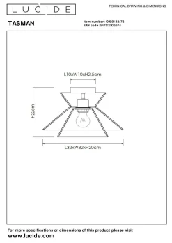 Deckenleuchte TASMAN