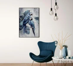 Gemälde BLAUE PAPAGEIEN
