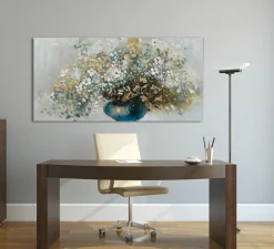 Gemälde STRAUSS MIT WILDBLUMEN