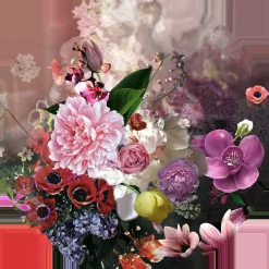 Glasbild BAROQUE FLOWERMIX II