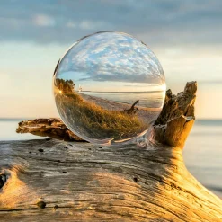 Glasbild DROP ON WOOD