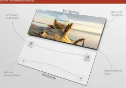 Glasbild DROP ON WOOD