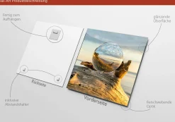 Glasbild DROP ON WOOD