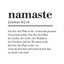 Glasbild NAMASTE II