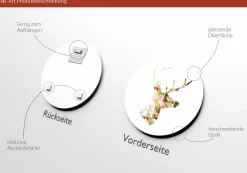 Glasbild WATERCOLOURED DEER I