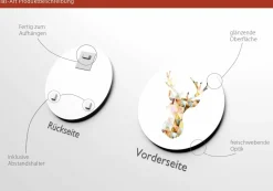 Glasbild WATERCOLOURED DEER