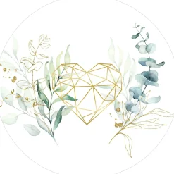 Glasbild WATERCOLOURED LEAVES