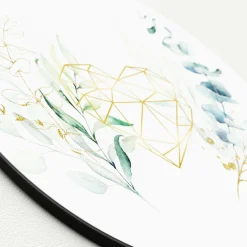 Glasbild WATERCOLOURED LEAVES