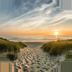 Glasbild WEG ZUM STRAND