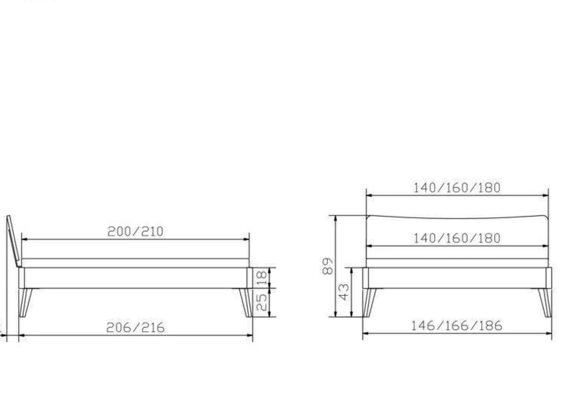 Holzbett HASENA CALUSO