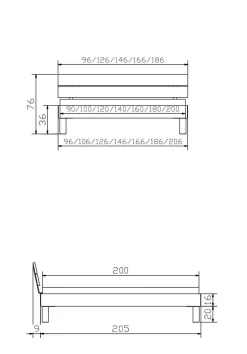 Holzbett HASENA PRATO