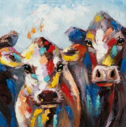 Keilrahmenbild BUNTE KÜHE