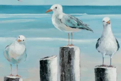 Keilrahmenbild MÖWEN AM SEE