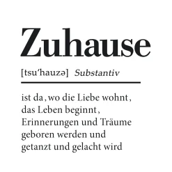 Keilrahmenbild ZUHAUSE
