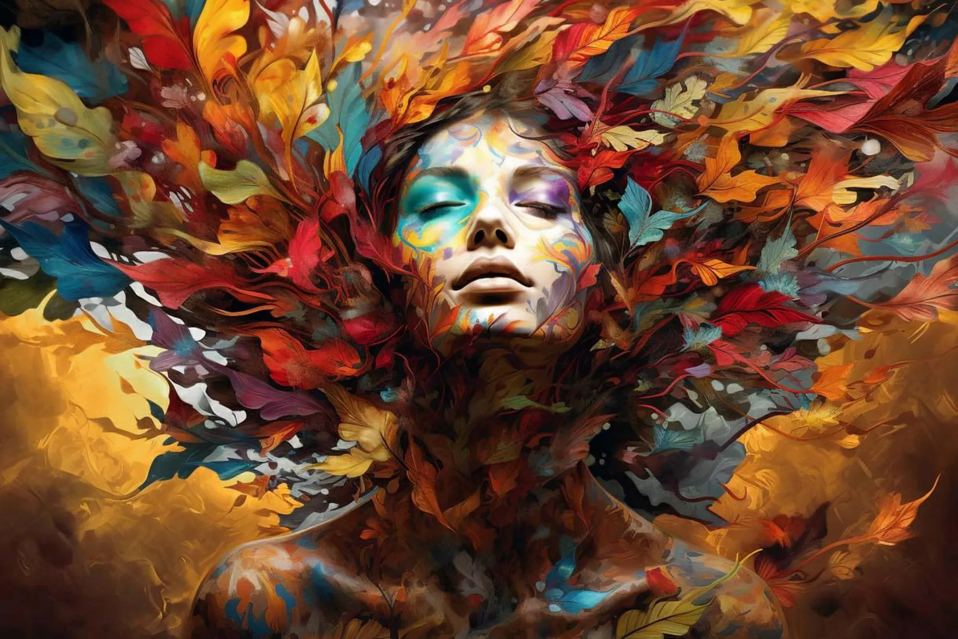 Leinwandbild DREAM OF LEAVES