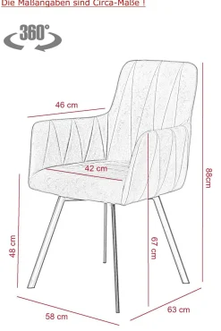 Polsterstuhl GESA 2er Set