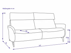 Sofa 3 Sitzer himolla 4170