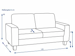 Sofa 2,5 Sitzer vito BUDDY