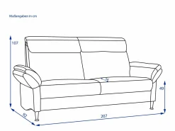 Sofa 3 Sitzer vito VOLLEY