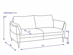Sofa Rolf Weber 2,5 Sitzer HETTSTEDT