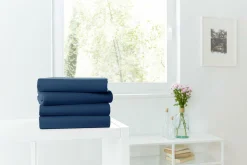 Spannbettlaken Jersey marine