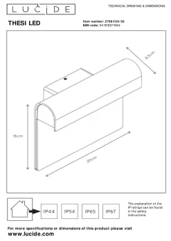 Wandleuchte THESI LED