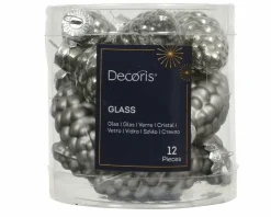 Weihnachtskugel-Box Zapfen ZART GRAU