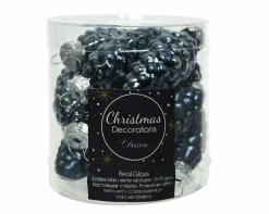 Weihnachtskugel-Box Zapfen NACHTBLAU