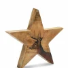 Weihnachtsstern mit Hirsch-Aufdruck