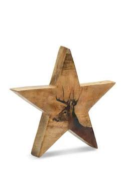 Weihnachtsstern mit Hirsch-Aufdruck