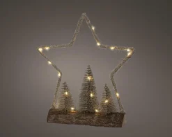 Weihnachtsstern Tannenlandschaft LED
