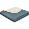 Wohndecke BASIC blue-ecru